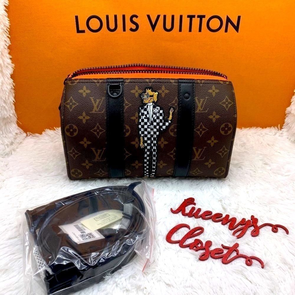 Louis Vuitton City Keepall Leather checkered bag Virgil Abloh Zoom with Friends - Picture 3 of 13